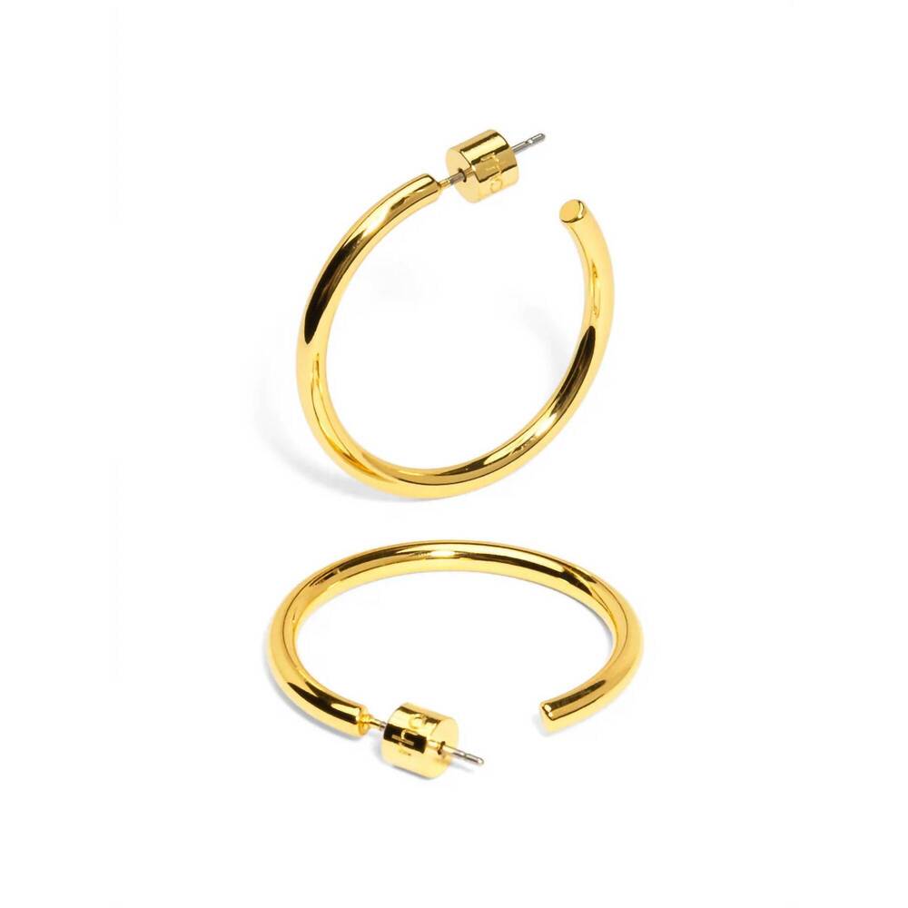 NEW RHO women's small thin hoop earring in gold